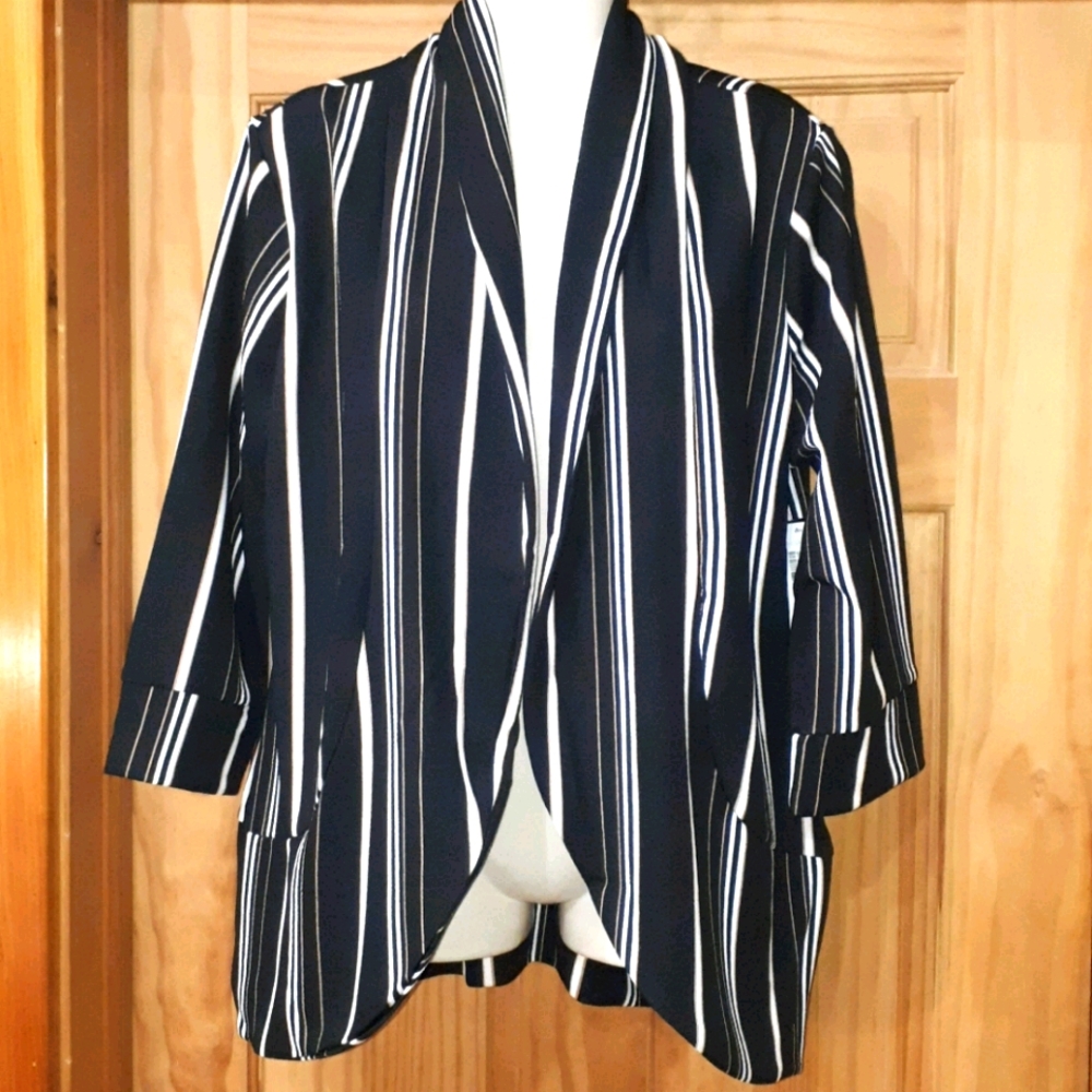 Open Striped Cardigan
